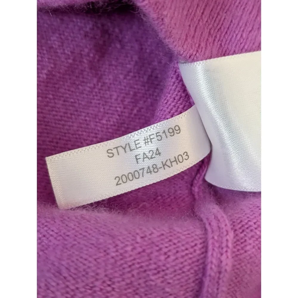 J.CREW Sweater Women XS Hot Pink Teddie Pullover Cotton Merino Wool
